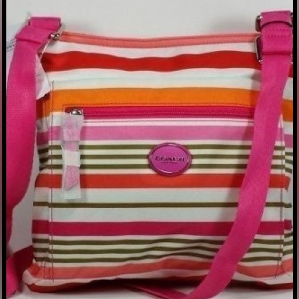 LIKE NEW AUTHENTIC RETIRED COACH MULTI STRIPE